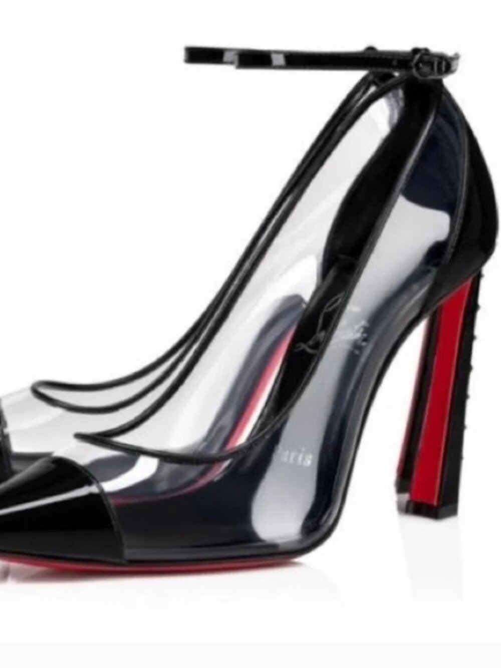 Christian Louboutin Debout Condorapik 100, Black Size 38.5